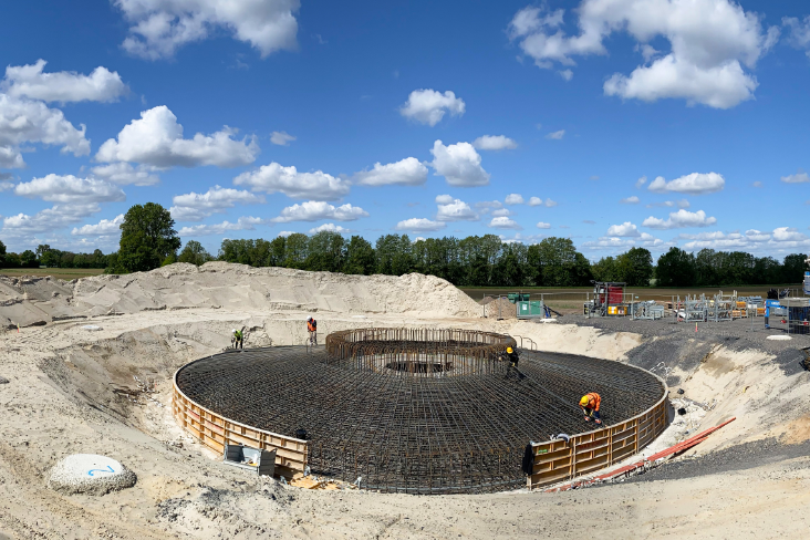 Fundamentbau Baustelle eines Fundamentes